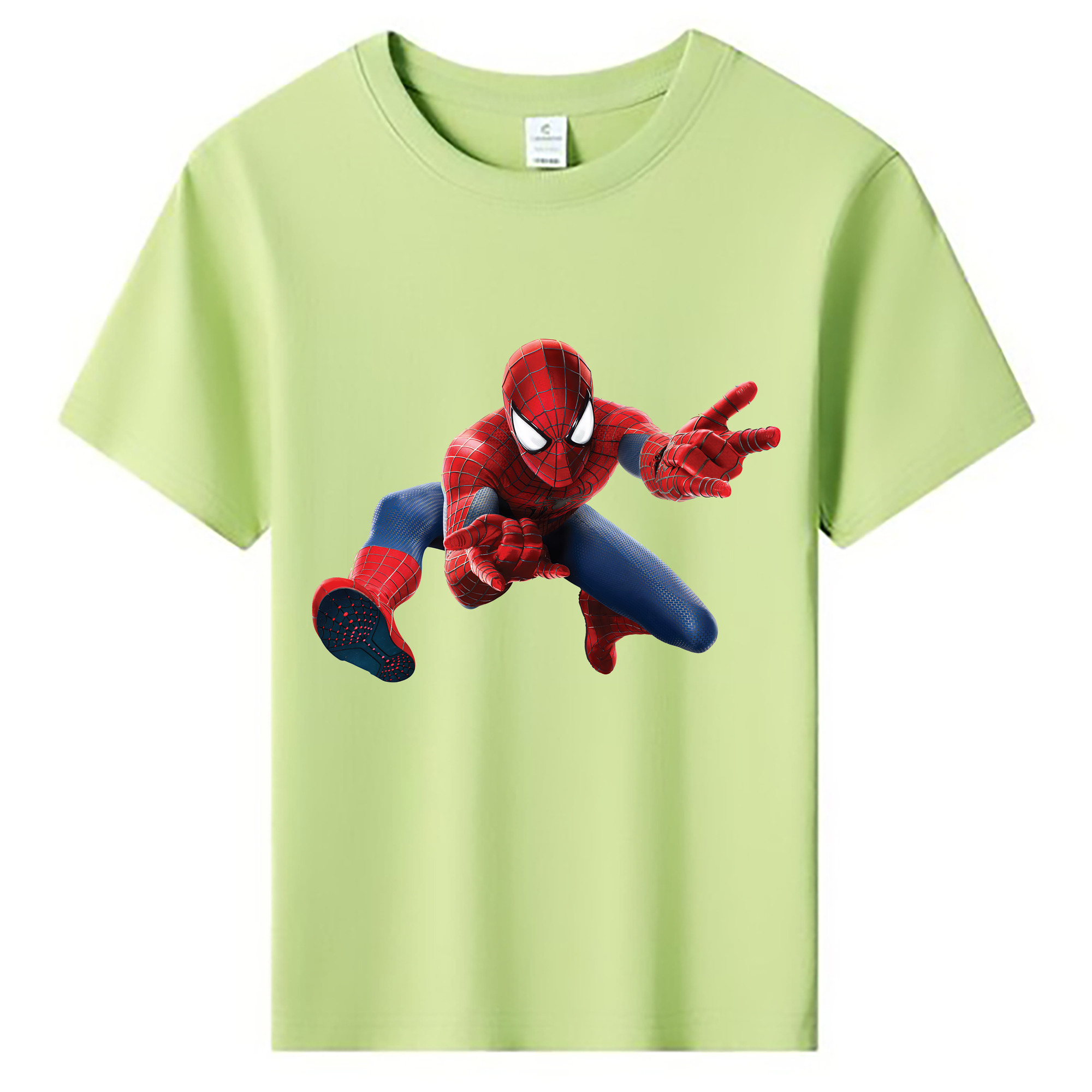 （画像用） Spider Man スパイダーマン 綿100％キッズTシャツ（フロントプリント）